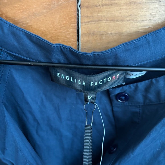 NWT ENGLISH FACTORY SHORT PUFF SLEEVE MIDI DRESS, SIZE 1X - Picture 10 of 16